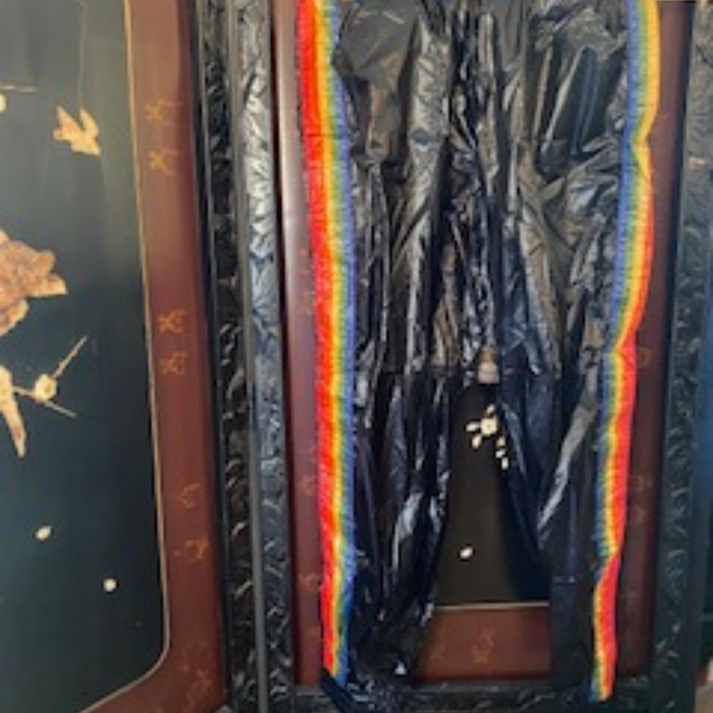 AVIATOR NATION WOMEN'S 5 STRIPE HI RISE WIND PANT - BLACK